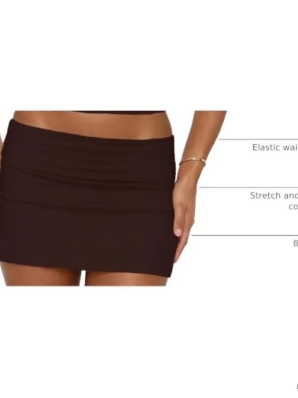 Fold Over Micro Mini Skirt Bodycon Y2k Low Rise Sweat Skirt